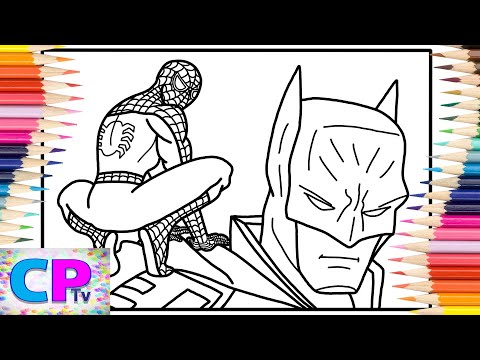Spiderman Meets Batman Coloring Pages/Superheroes Fights Together/Unknown Brain - Why Do I?NCS Music