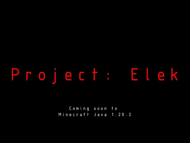Project Elek [Horror] 1.20.2 Minecraft Map