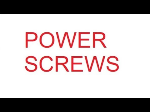 Power screw   Definition, applications, advantages & disadvantages