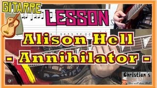 How to Play Annihilator ALISON HELL "Rhythmus" Tabs Akkorde  E Gitarre Tutorial [HD] Deutsch