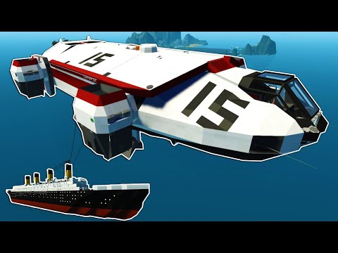 Spycakes & I Yeeted the Titanic into a Tsunami with a VTOL! (Stormworks Multiplayer Gameplay)