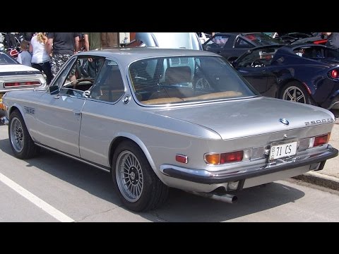 BMW E9 2800 CS Alpina 360 Degrees Walk around the Car Radio Sunroof