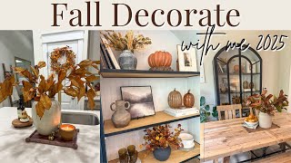 NEW FALL DECORATE WITH ME 2025 | Part 1 | Fall Decor Ideas | Fall Living Room and Kitchen Decorating