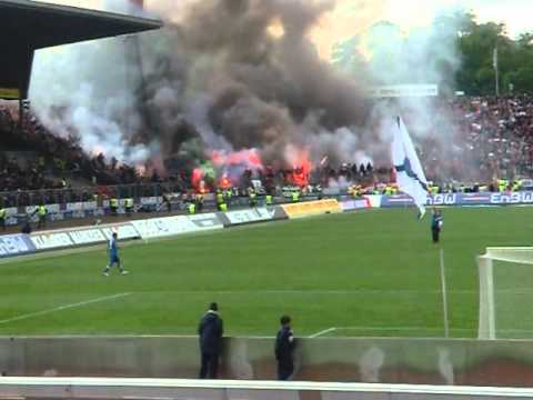 Ultras Eintracht Frankfurt  Pyroshow vs. KSC
