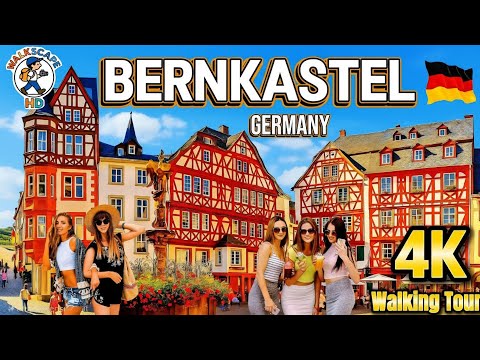 Bernkastel-Kues Germany 🇩🇪 4K Walking Tour | Fairytale Wine Town on the Moselle