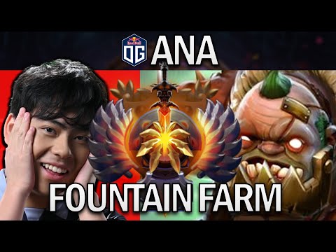 OG.ANA FOUNTAINING FARMING WITH PUDGE - DOTA 2 7.30 PRO GAMEPLAY