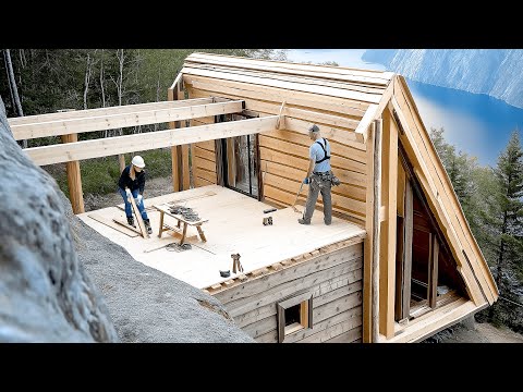 Couple Builds Dream Wooden House in the Forest | 2 Years Timelapse by @woodjunkie_yt
