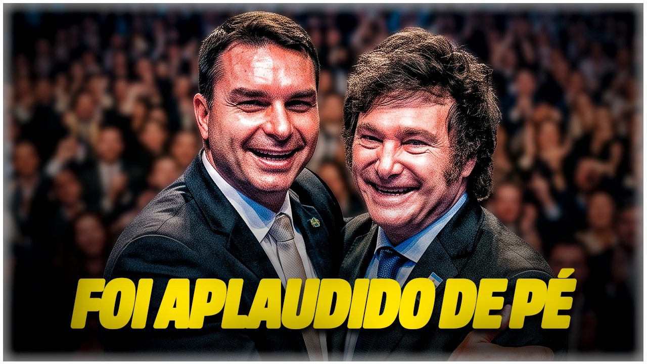 O discurso de Flávio Bolsonaro que fez o auditório inteiro aplaudir na Argentina