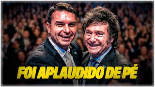 O discurso de Flávio Bolsonaro que fez o auditório inteiro aplaudir na Argentina