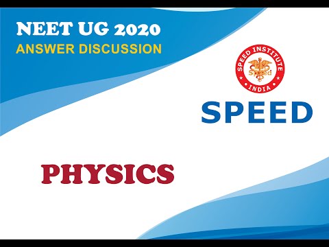 NEET UG 2020 Answer Discussion - Physics