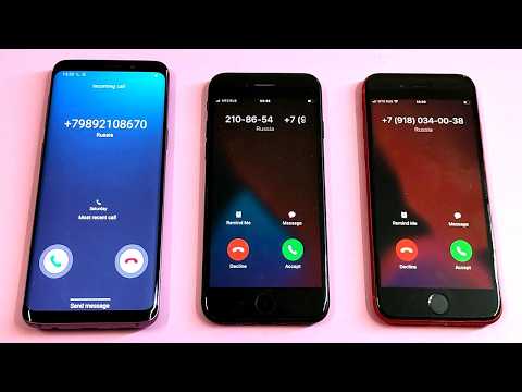 Samsung Galaxy S9 vs iPhone 7 vs iPhone 8 incoming call & outgoing call