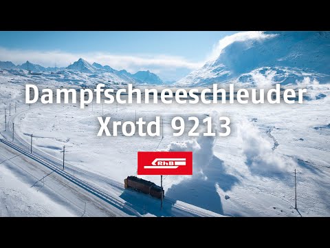 Rhätische Bahn - Ausbildung auf der Xrotd 9213 Dampfschneeschleuder