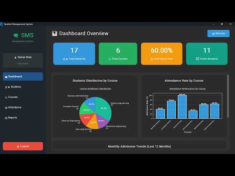 Beautiful Student Management System | Python + MySQL + CustomTkinter