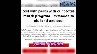 Virgin Voyages Status Match: BIGGEST Perks for Cruisers! #shorts