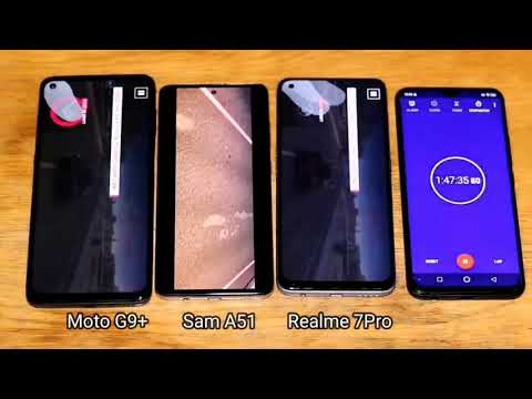 Battery Drain Test Moto vs G9 Plus vs Sam A51 vs Realme 7 Pro