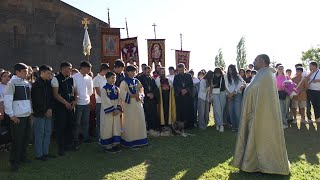 Ուխտերթի մասնակիցները Սաղմոսավանքից աղոթքով ճանապարհվել են դեպի Սուրբ Խաչ և Հույսի խորան