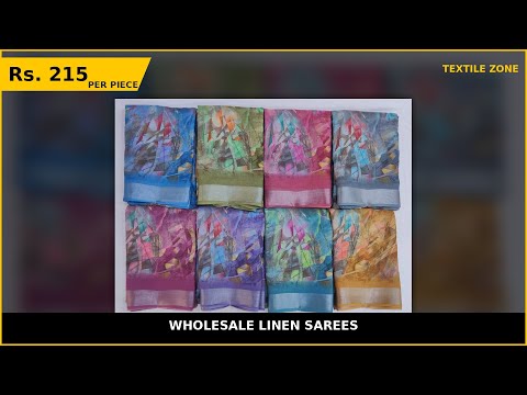 Wholesale Linen Sarees – product video thumbnail