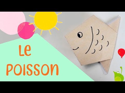 Les petits pliages - Le poisson - origami facile pour enfants