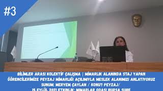 TMMOB Mimarlar Odası Bursa Şube Öğrencilerine Peyzaj Mimarlığını anlat