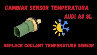 Cambiar SENSOR DE TEMPERATURA | Audi A3 8L 1.9TDI 110cv | Coolant TEMP SENSOR CTS