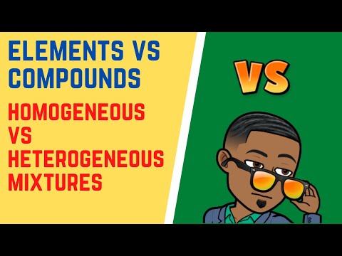 Elements vs  Compounds & Homogeneous vs  Heterogeneous Mixtures, What's the Difference