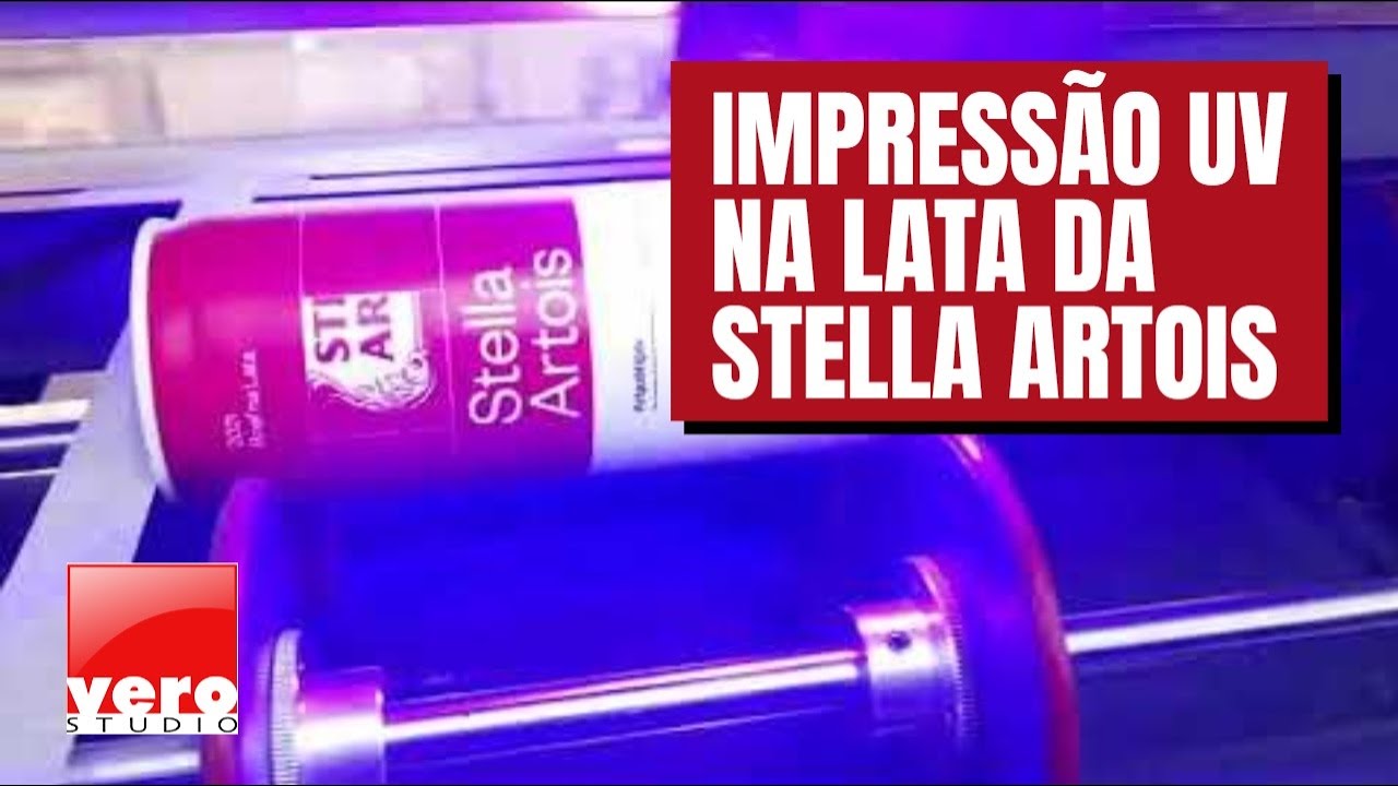 Impressão UV da Lata Stella Artois | Brilho e bom gosto do Studio Vero 🔥