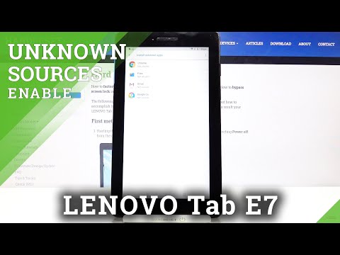 How to Install Apps From Unknown Sources on LENOVO Tab E7 – Allow Unknown Sources