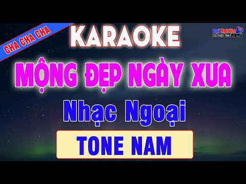Mộng Đẹp Ngày Xưa Karaoke Tone Nam Nhạc Sống Cha Cha Cha Cực Bốc || Karaoke Đại Nghiệp