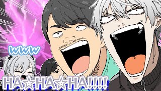 猫麦とろろの笑い方を気に入った葛葉【手描き/FF14 the k4sen/葛葉/猫麦とろろ/k4sen】