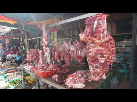 Morning Street Market Scene @Prek Phnov - Walk Around Phsa Prek Phnov Street Market on Weekend