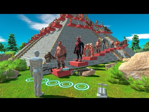 🔥FPS DEADLY PARKOUR ON THE PYRAMID WITH OBSTACLES ALL UNITS - Animal Revolt Battle Simulator