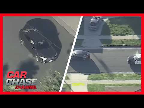 FULL CHASE: LAPD chases shooting suspect through Inglewood area, at times driving on the wrong side.