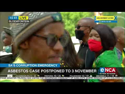 Asbestos case postponed to 3 November