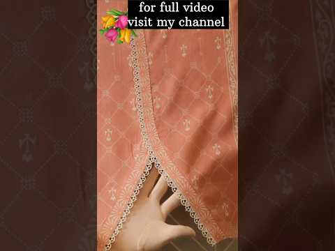 Trendy V-placket neck design with lace without cut #nisaworld #cuttingstitching #vplacketneck #short