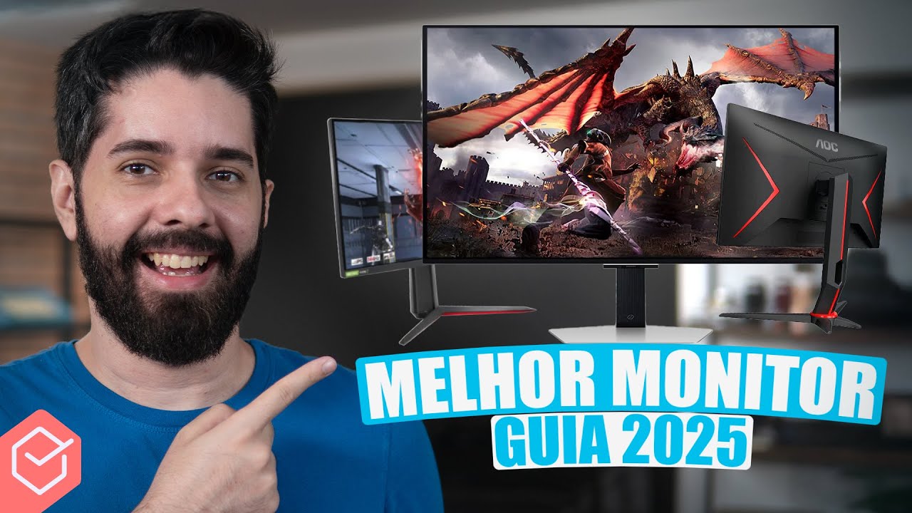 Qual MELHOR MONITOR CUSTO BENEFÍCIO para 2025!? 9 OPÇÕES do BARATO AO CARO para TRABALHAR e JOGAR!