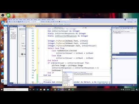 Visual Basic Create A Math Practice Application 44 Code For The Button