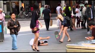 Stacking in front of people