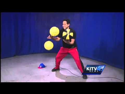 Kalani Ball Free takes trick moves to the basketball court