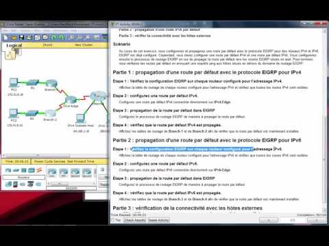 8.1.3.4 Packet Tracer - Propagating a Default Route in EIGRP for IPv4 and IPv6