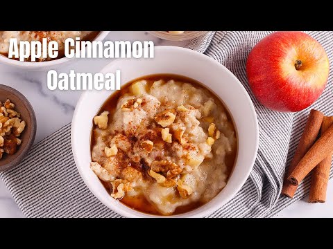 APPLE CINNAMON OATS | How to make the best Oatmeal | Cozy Fall recipe |
