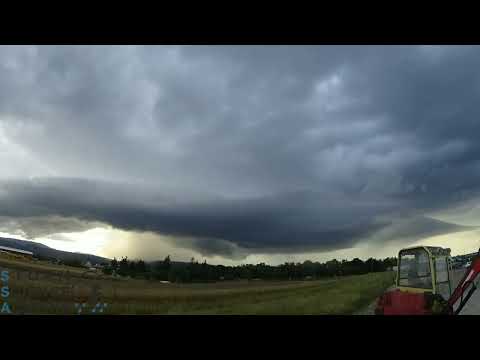 21.07.2023 - Timelapse Starkregen Zelle bei Wiener Neustadt