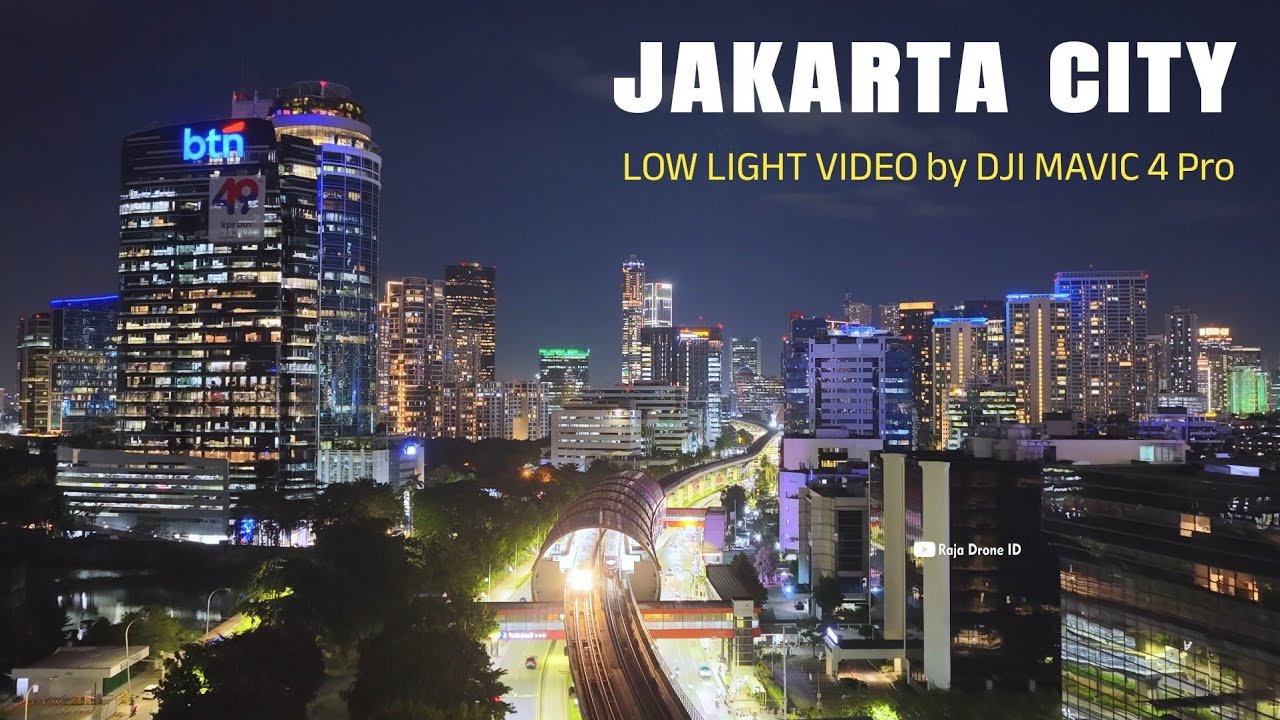 Jakarta City Drone 2025, Low Light Video by DJI MAVIC 4 Pro