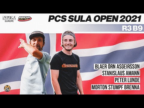 2021 PCS Sula Open | R3B9 Lead Card | Asgeirsson, Amann, Lunde, Brenna | More Disc Golf