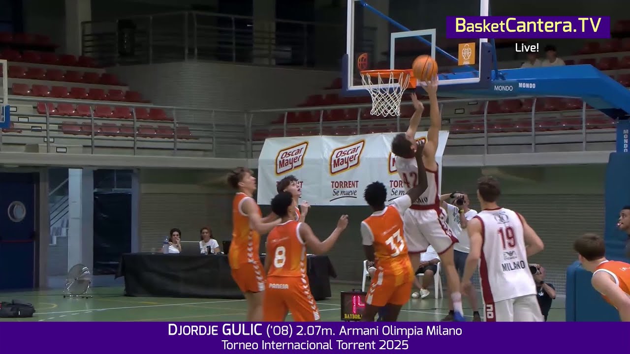 DJORDJE GULIC ('O8) 2.07m. Armani Olimpia Milano.- Torneo Internacional Torrent 2025