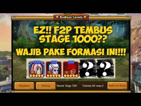 F2P STAGE 1000?? FULL GAMEPLAY ENDLESS STAGE 990-1000 | Ninja World War