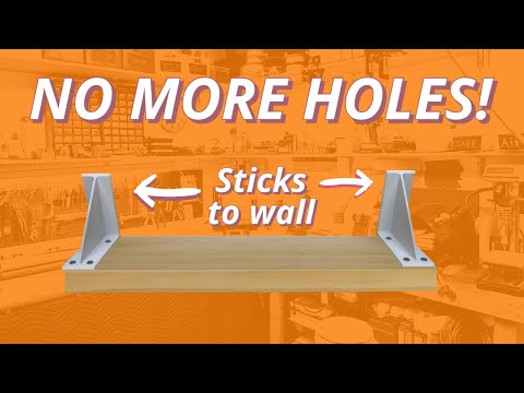 How To Hang A Shelf WITHOUT Putting Holes In Walls (BETTER Shelf Solution For Your Home)