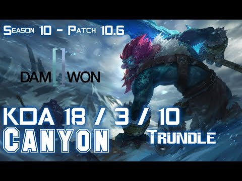 DWG Canyon TRUNDLE vs EKKO Jungle - Patch 10.6 KR Ranked