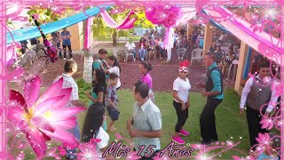 Concurso de baile en pareja animando la fiesta rosa.  "Monica La QUINCEAÑERA". Parte 20