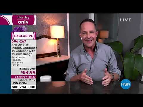 ANTOP AT402BV 2in1 Indoor/Outdoor 75mile TV Antenna with...