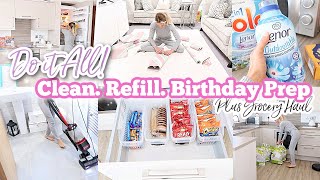 *DO IT ALL* CLEAN WITH ME // LAUNDRY // BIRTHDAY PREP + GROCERY HAUL // EXTREME CLEANING MOTIVATION